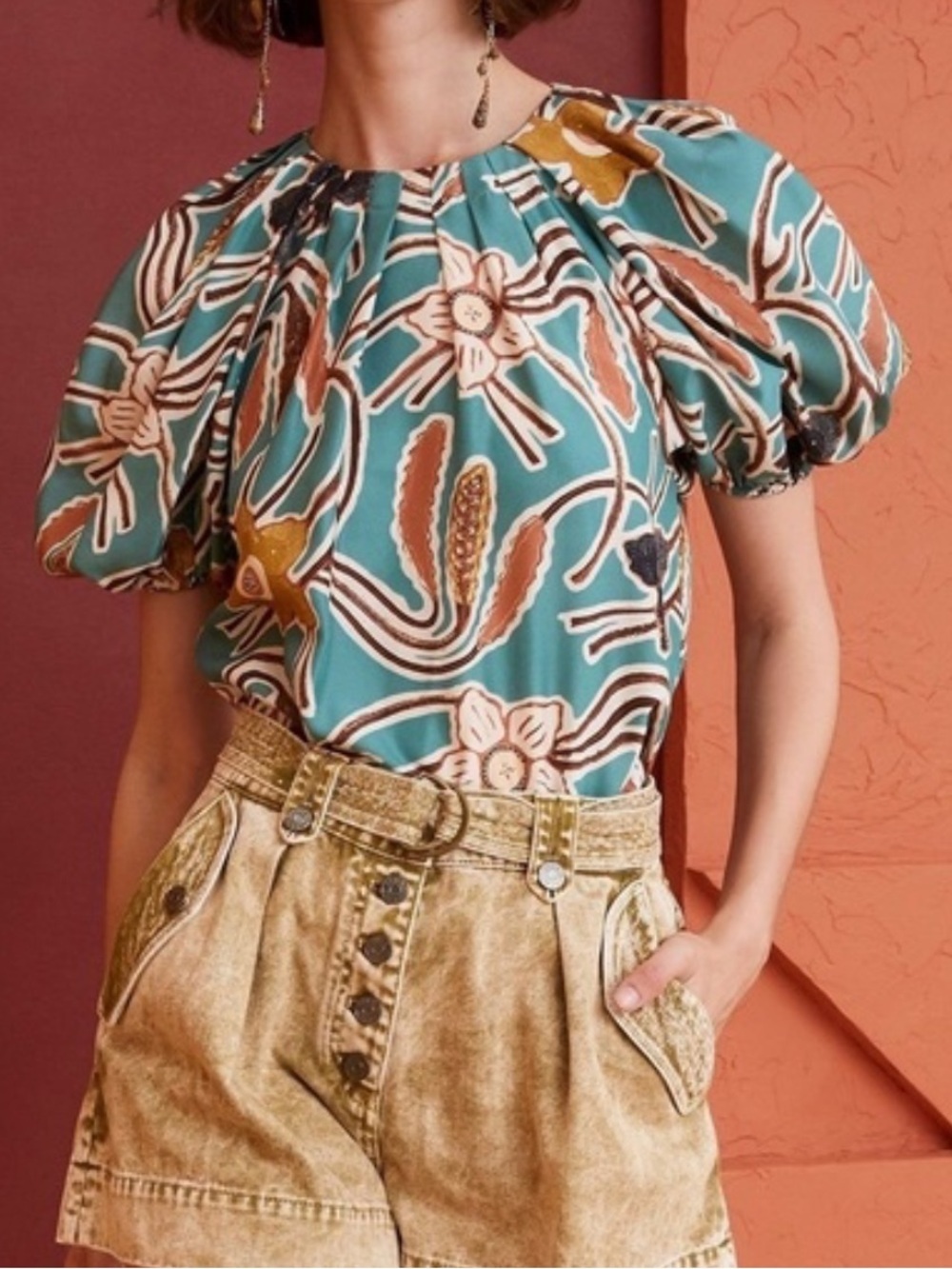 Ulla Johnson Anila Blouse in Topaz sz 4